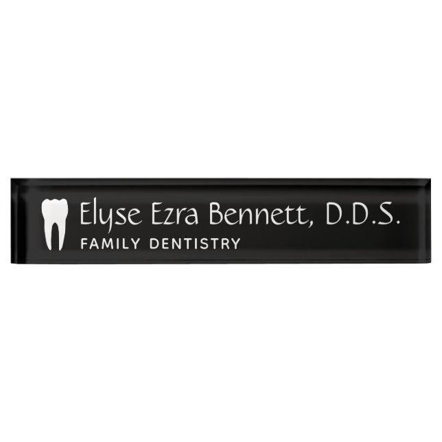 Dentist Desk Name Plate (Front)