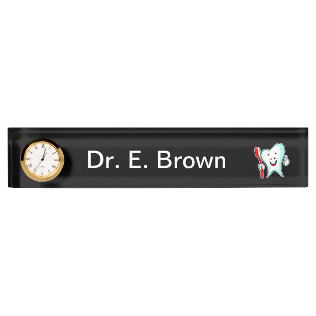 Dentist Desk Name Plate (Front)