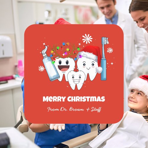 Dentist Doctor Office Teeth Christmas Stickers