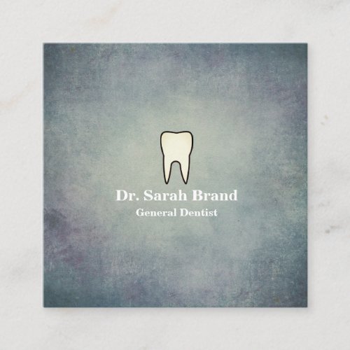 Dentist Elegant Floral Tooth Dental Care Square Business Card