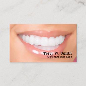 Dentist Full Smile Business Cards by NeatBusinessCards at Zazzle