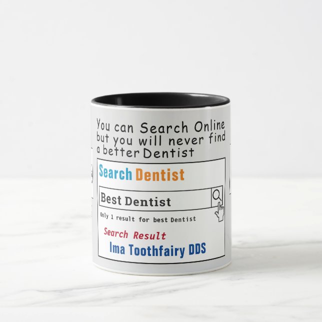 Dentist Funny Best Search Mug (Center)