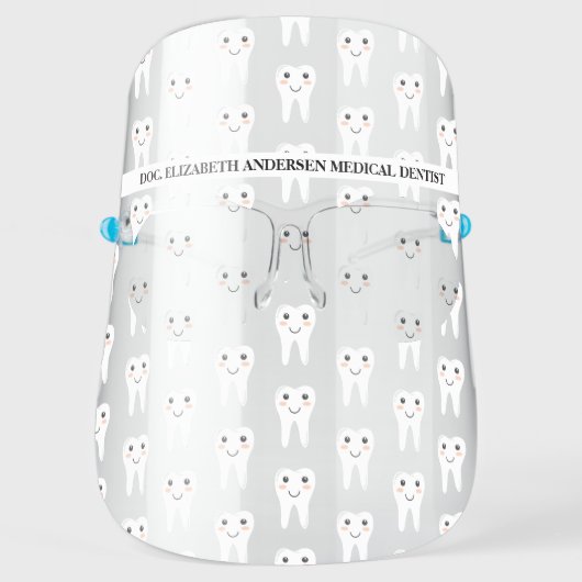 Dentist funny custom name face shield (Front)