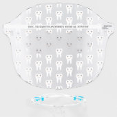 Dentist funny custom name face shield (Front w/Glasses)