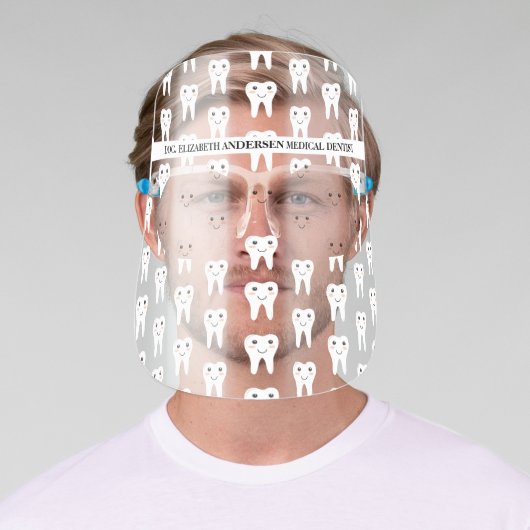 Dentist funny custom name face shield (Insitu)