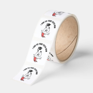 DENTIST FUNNY GRADUATION SQUARE STICKER