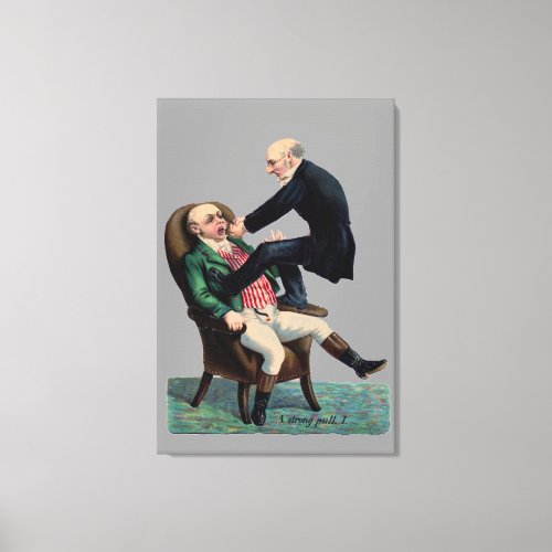 Dentist funny orthodontist vintage art canvas print