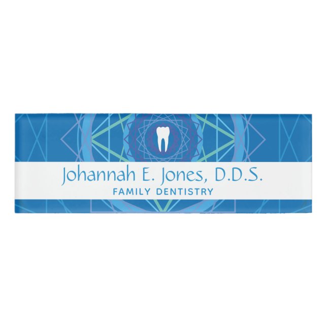 Dentist geographics name tag (Front)