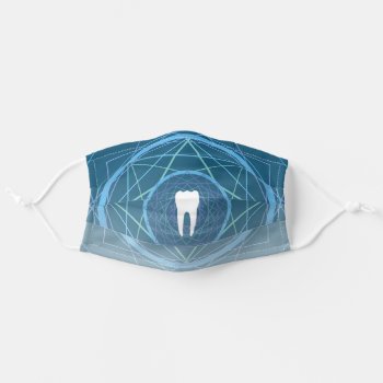 Dentist Geographics Nametag Adult Cloth Face Mask by identica at Zazzle