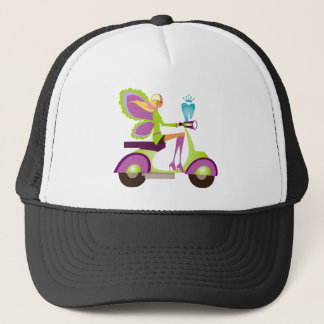 Dentist Gift Cute Tooth Fairy Scooter Girl Trucker Hat