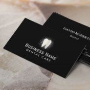 Dentist Glowing Tooth Icon Professional Dental Business Card at Zazzle
