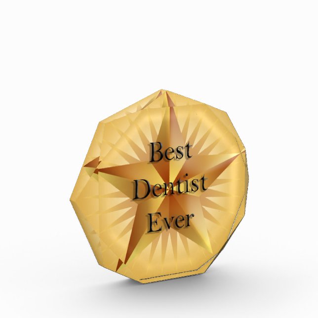 Dentist Gold Star Octagon Award (Left)