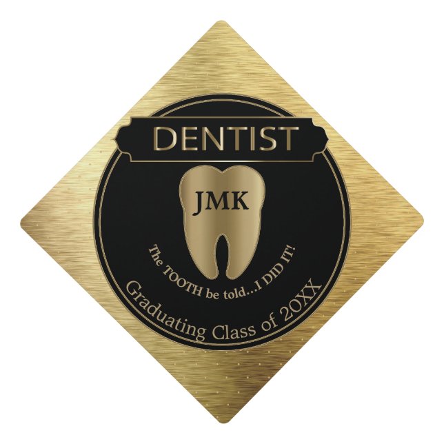 Dentist Graduate Graduation Cap Topper (Front)
