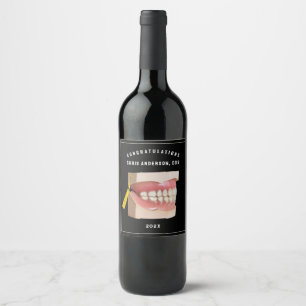 Dentist Graduation Congrats Wine Label