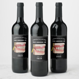Dentist Graduation Congrats Wine Label