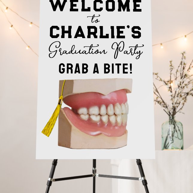 Dentist Graduation Party Welcome Foam Board (In Situ (Stand))