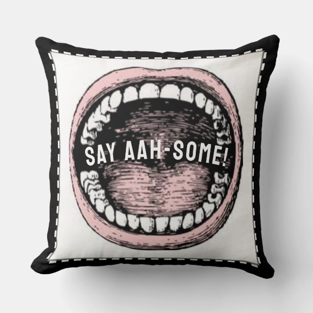 Dentist Graduation Throw Pillow (Front)