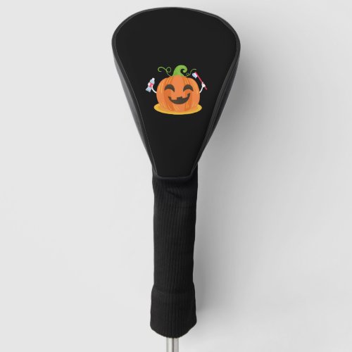 Dentist Halloween Pumpkin Tooth Golf Head Cover