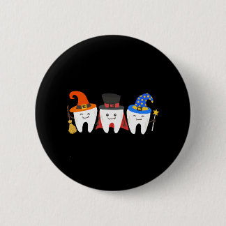 Dentist Halloween Teeth Dental Button