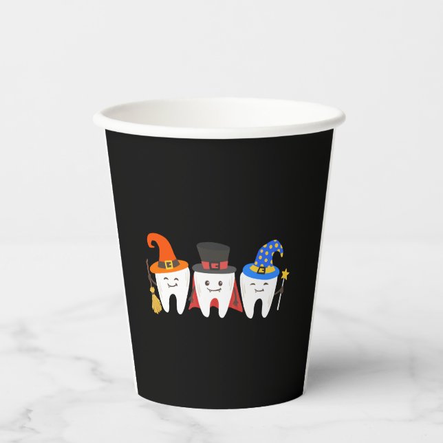 Dentist Halloween Teeth Dental Paper Cups (Front)