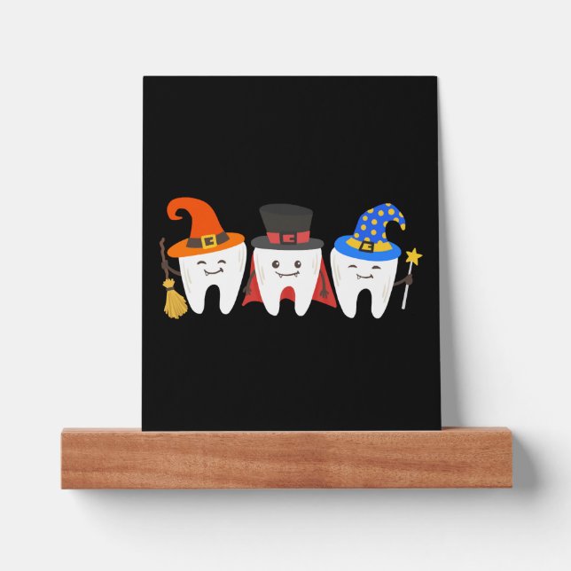 Dentist Halloween Teeth Dental Picture Ledge (Front)