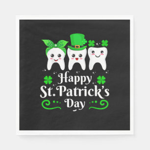 Dentist Happy St Patricks Day Dental Assistant Too Napkins