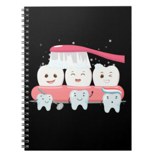 Dentist Happy Teeth Toothbrush Dental Assistant Notebook