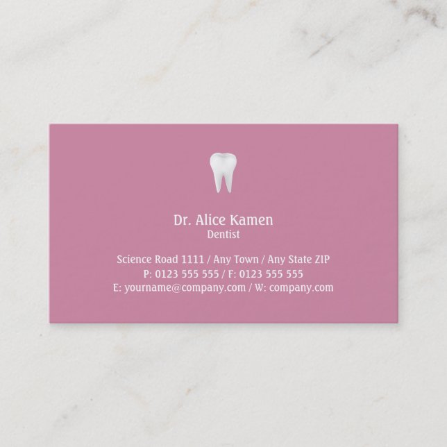 Dentist | Happy Tooth Business Card (Front)