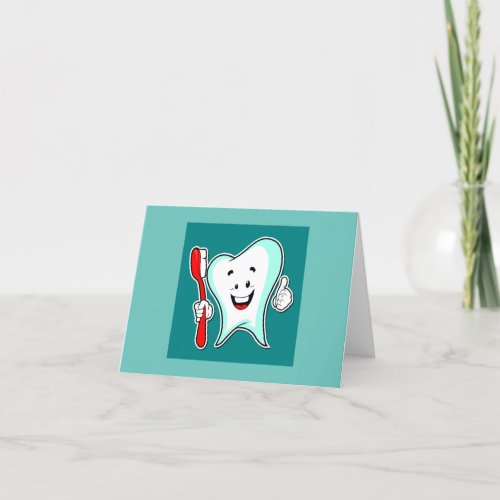 Dentist Happy Tooth Thank You Card