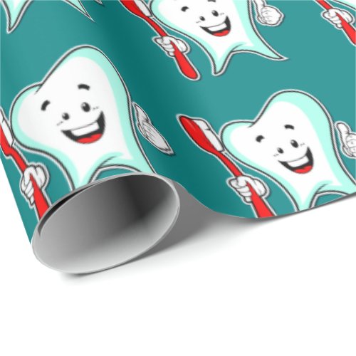 Dentist Happy Tooth Wrapping Paper