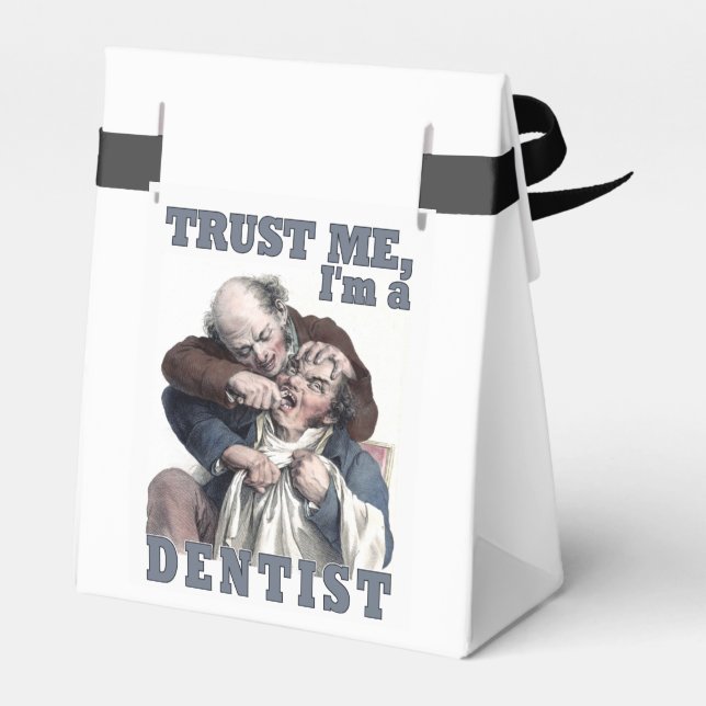 DENTIST humor custom favor bags Favor Boxes (Back Side)