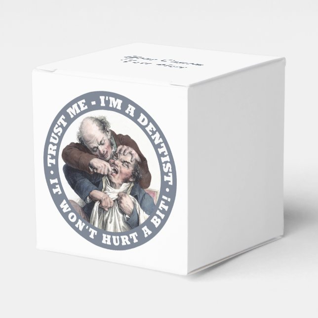 DENTIST humor custom favor boxes (Front Side)