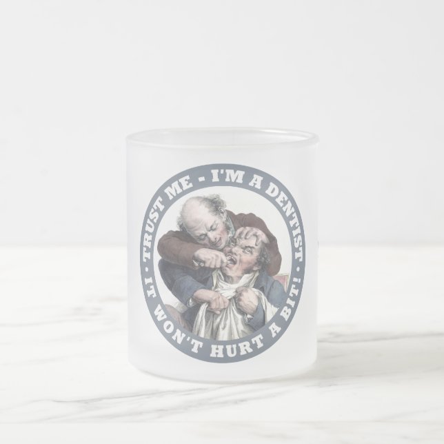 DENTIST humor custom monogram mugs (Center)