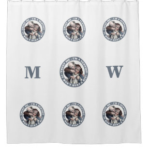 DENTIST humor custom monogram shower curtain