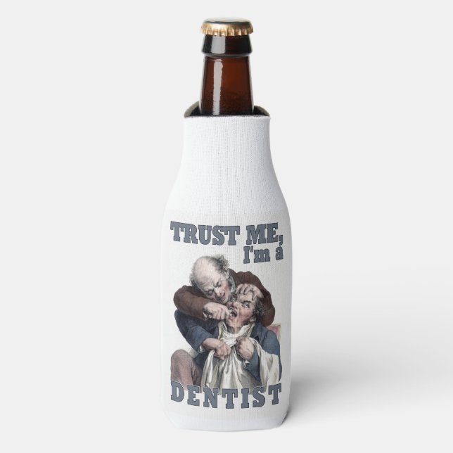 DENTIST humor custom name drink cooler (Bottle Front)