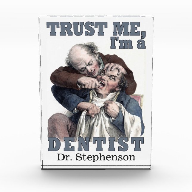 DENTIST humor custom name photo block (Front)