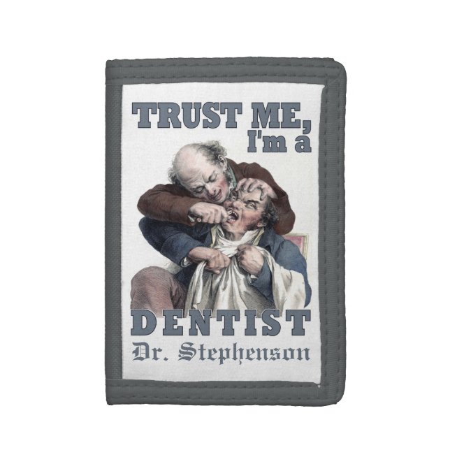 DENTIST humor custom name wallets (Front Vertical)