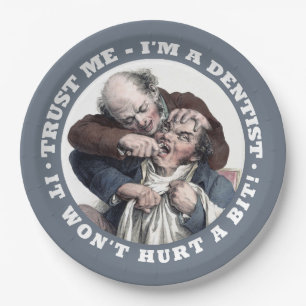 DENTIST humor paper plates