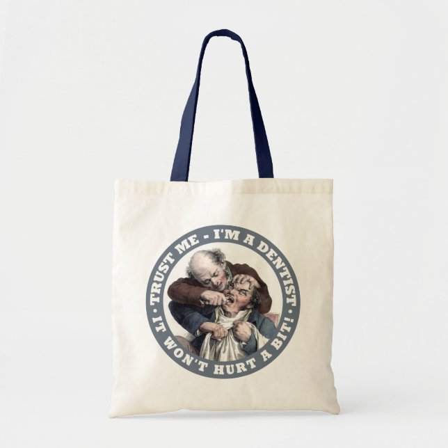 DENTIST humor tote bags (Front)