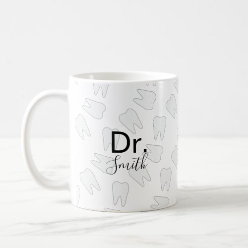 Dentist Hygienist Dental Assistant Tooth Pattern Coffee Mug