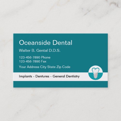 Dentist Implant Business Card Template