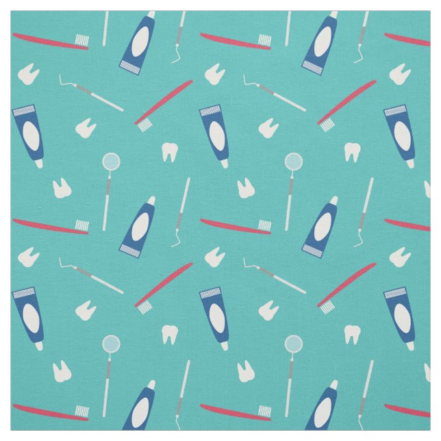 Dentist Instruments Seamless Pattern Fabric (Swatch)