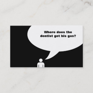 dentist joke business card