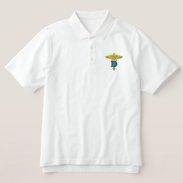 Dentist Logo Embroidered Polo Shirt (Design Front)