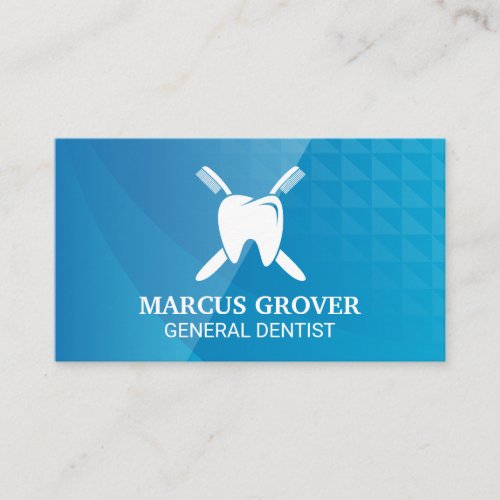 Dentist Logo  Tooth Brushes Business Card
