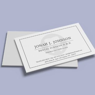 Dentist Minimal Tooth Symbol Business Card