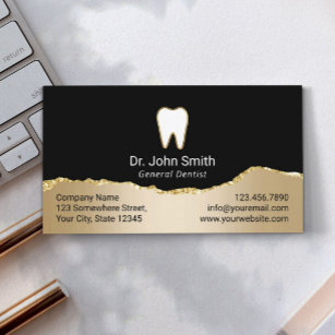 Dentist Modern Black & Gold Dental Appointment