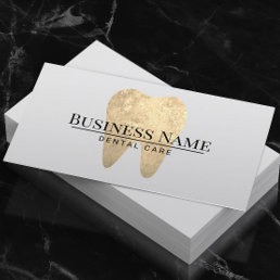 Dentist Modern Gold Tooth Dental Office Appointment Card