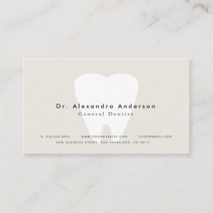 Dentist Modern Light Beige Appointment Card