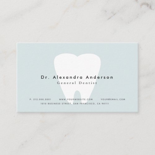 Dentist Modern Light Blue Appointment Card